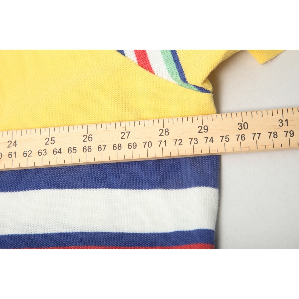 Polo Ralph Lauren Men's 4XB Big Yellow Striped Pique Short Sleeve Polo Shirt - Picture 7 of 10